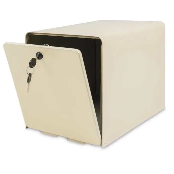 BURG WACHTER Galvanized Steel Letterbox - 2 Doors - Light Beige
