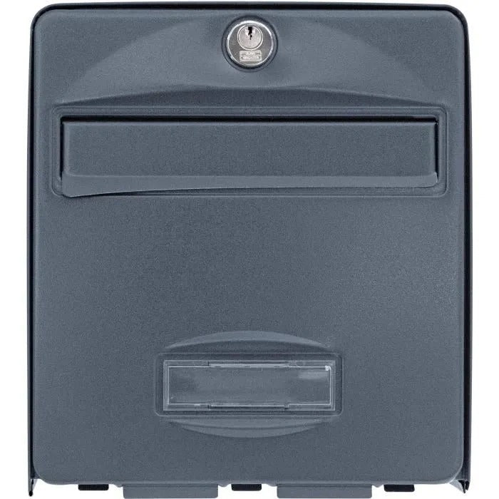 BURG WACHTER Balthazar Mini Mailbox - Wall-Mounted - Galvanized Steel - Anthracite - Made in France