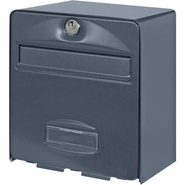 BURG WACHTER Balthazar Mini Mailbox - Wall-Mounted - Galvanized Steel - Anthracite - Made in France