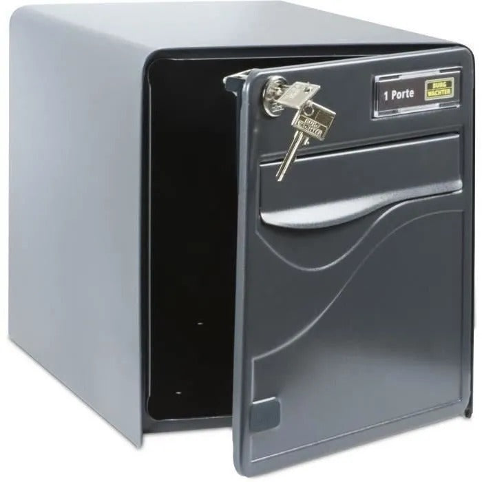 BURG WÄCHTER Baltic Mailbox - Free-standing - Galvanized Steel - Anthracite - Made in France