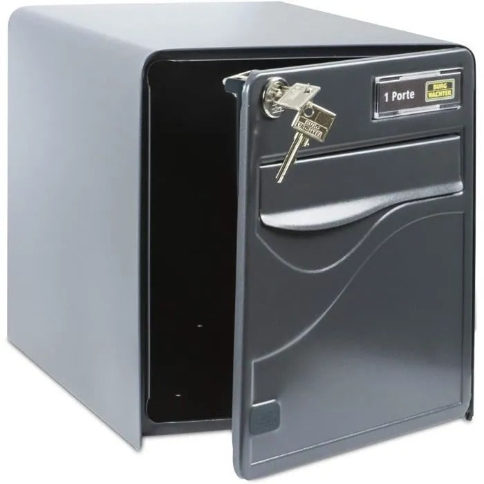 BURG WÄCHTER Baltic Mailbox - Free-standing - Galvanized Steel - Anthracite - Made in France