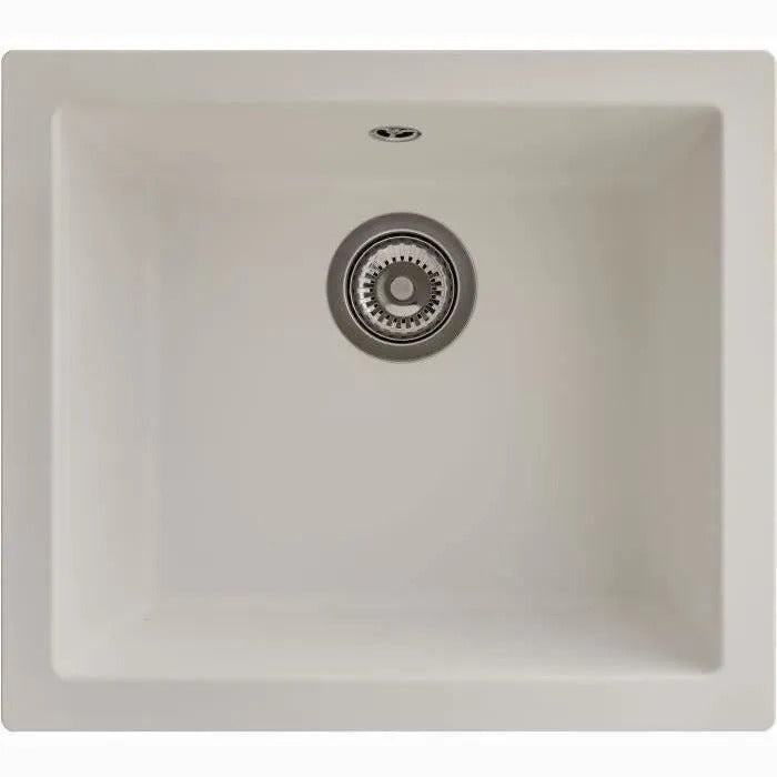 STRADOUR Resin Sink - United White - Encourage or Under Plan - 1 Tank - 500x440 mm