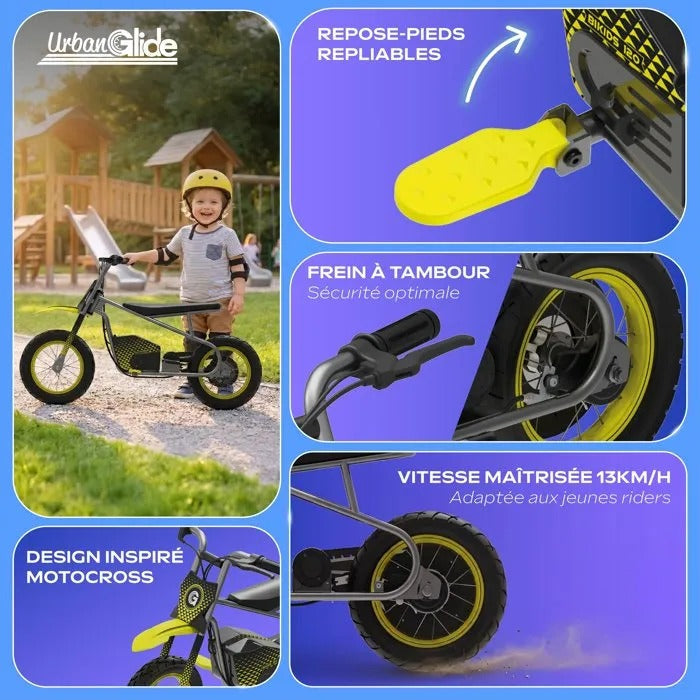 URBANGLIDE Electric Balance Bike 84 cm Length 53 cm Width 29 cm Height 14100 g