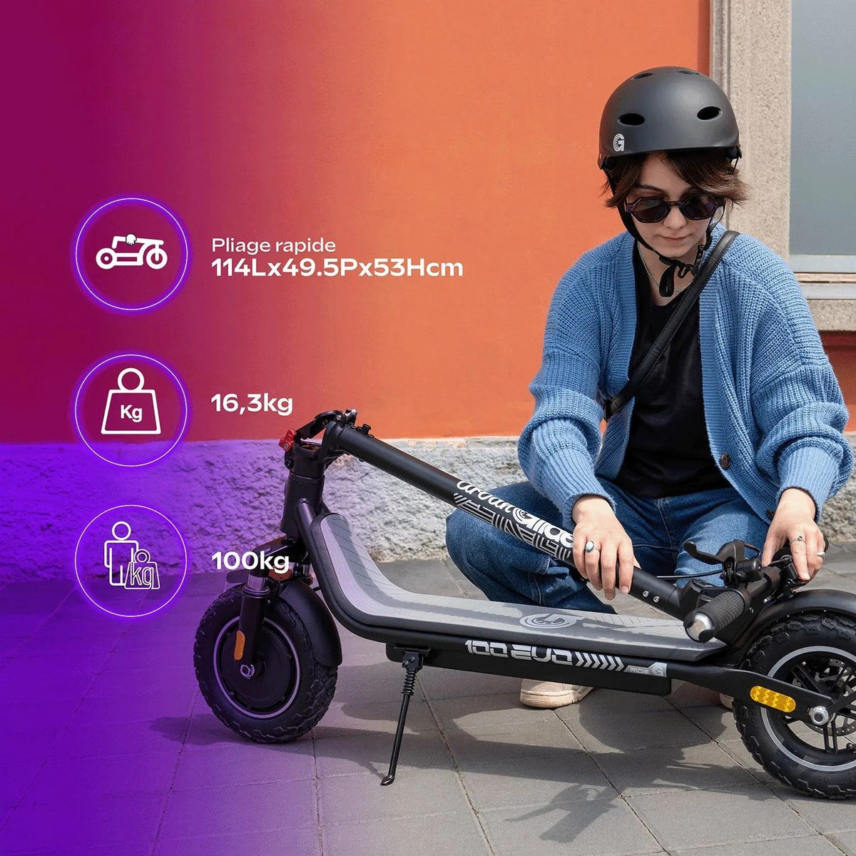 URBANGLIDE Electric Scooter - 115x56x16 cm - 18000 g