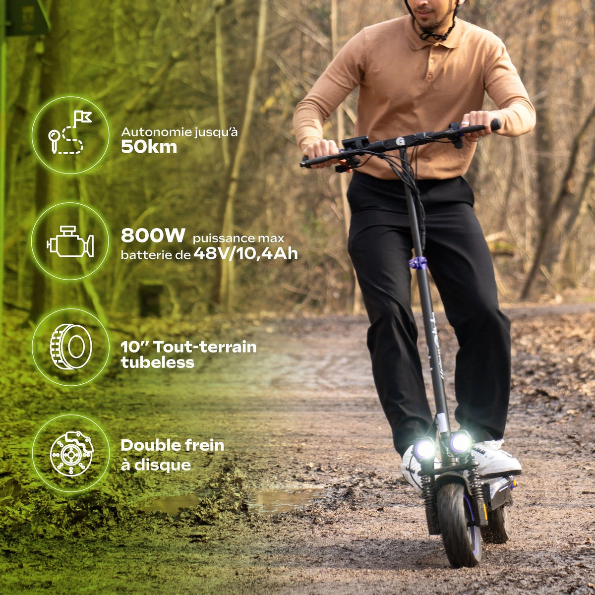 URBANGLIDE Electric Scooter - 120x49x24 cm - 25200 g