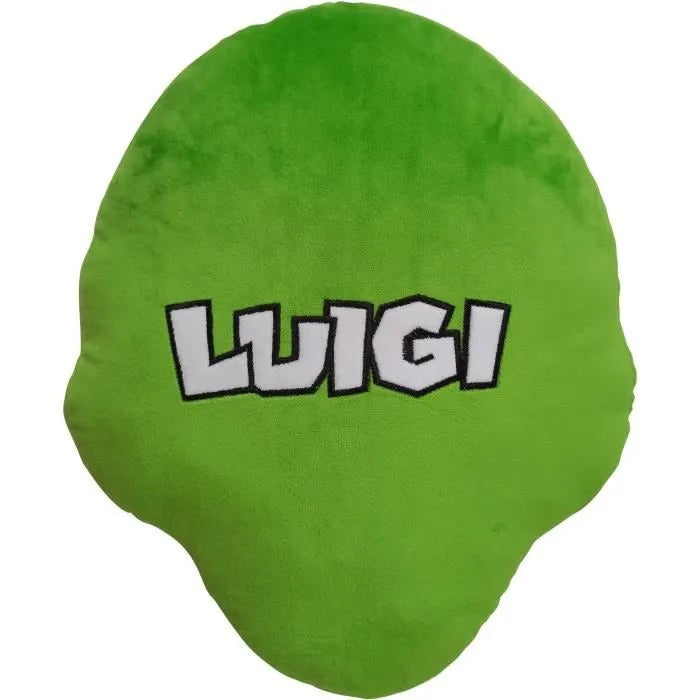 3D Cushion - MARIO BROS - Luigi's Face - Microfiber - 40 cm