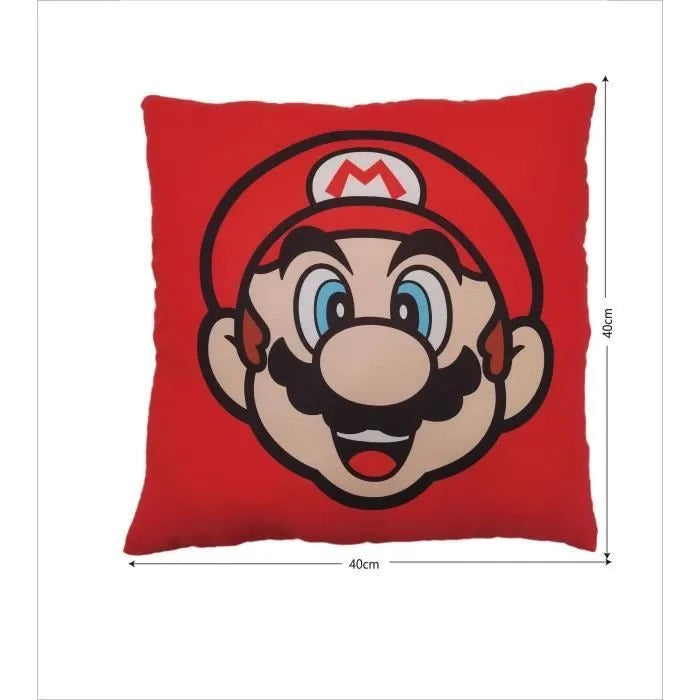 Mario Bros Double-sided Cushion - Mario and Luigi - Microfiber - 40 x 40 cm