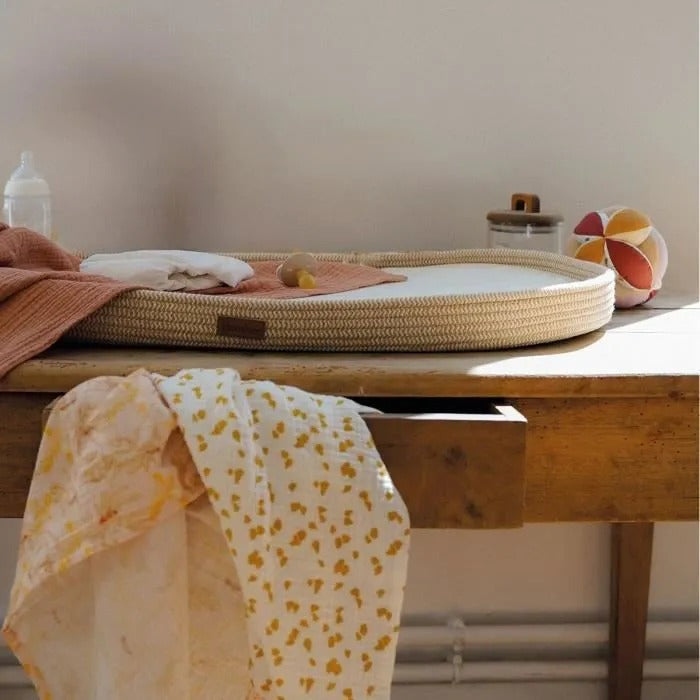DOMIVA Braided Changing Mat - Honey Moon - Baby Toilet - 81x46x9 cm