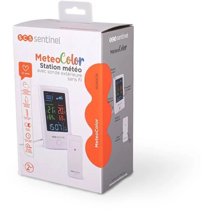 SCS SENTINEL Weather Station with Wireless Outdoor Probe - HCN0076 - White