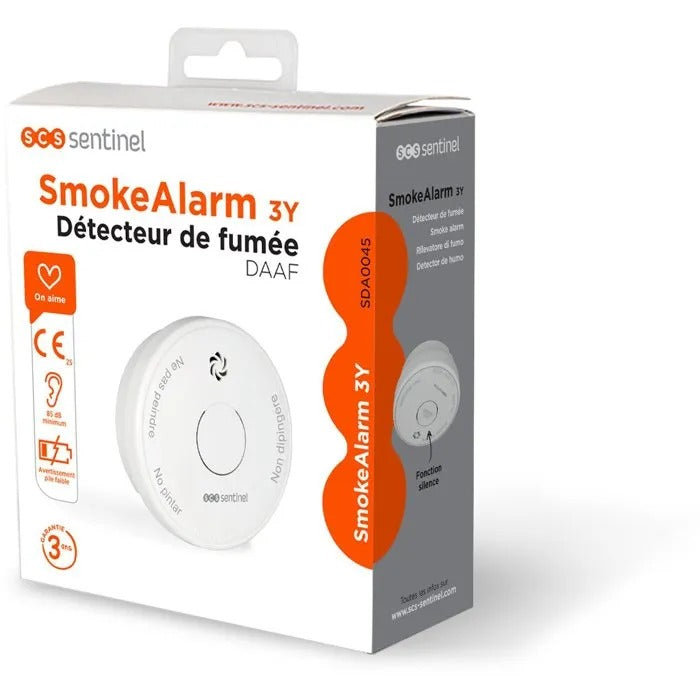 SCS SENTINEL Smoke Detector - 6x13x14 cm - 180 g
