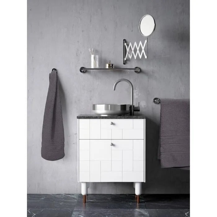 LOVELY HOME Set of 2 Shower Towels, 70 x 140 cm, Anthracite Gray