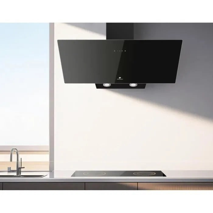 CONTINENTAL EDISON Decorative Inclined Hood - CEHDI90B - A+++ - 90 cm - Black