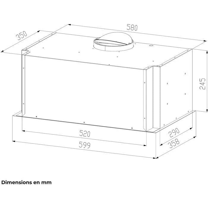 Hotte intégrée CONTINENTAL EDISON CEHI60 60 cm