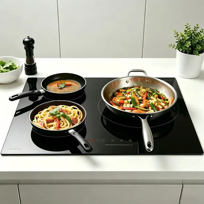 OCEANIC Induction Hob - Large Cooking Appliance - 65x58x12 cm - 8500 g