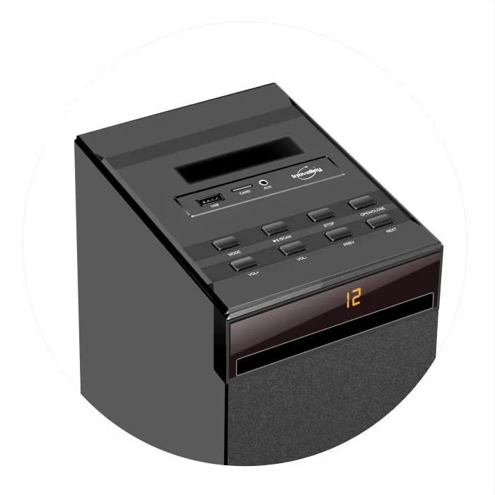 INOVALLEY HP32CD - Bluetooth Sound Tower, CD Player, USB - Black