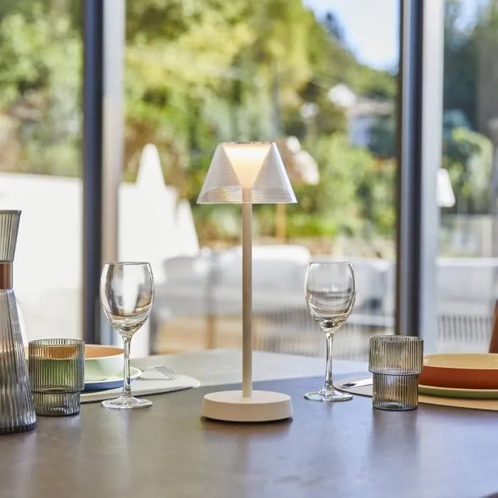 LUMISKY Wireless Table Lamp - BEVERLY WHITE - H34 cm - Warm White LED