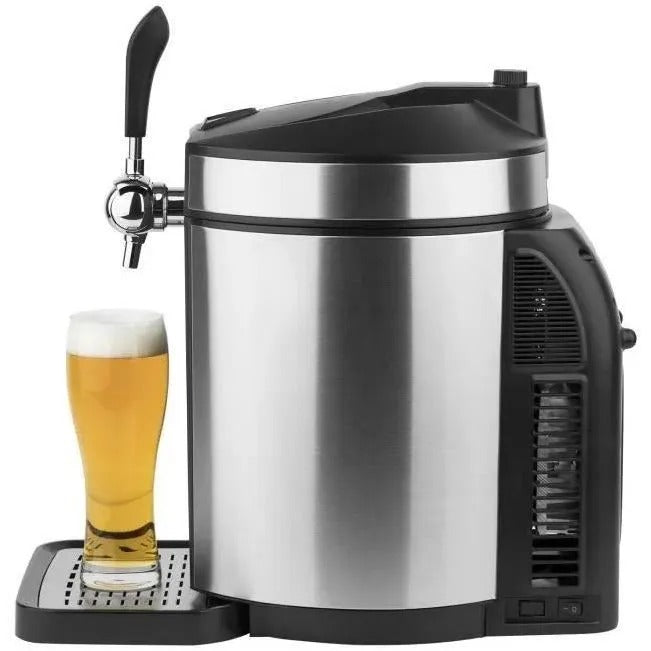 H.koenig BW1880 Beer Dispenser - 5 L Capacity - Adjustable Temperature 2°C to 12°C - LED Control Panel