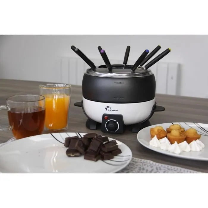 Little Balance Fondue Maker HAPPY - 800W - 2 L - 8 People - White/Black