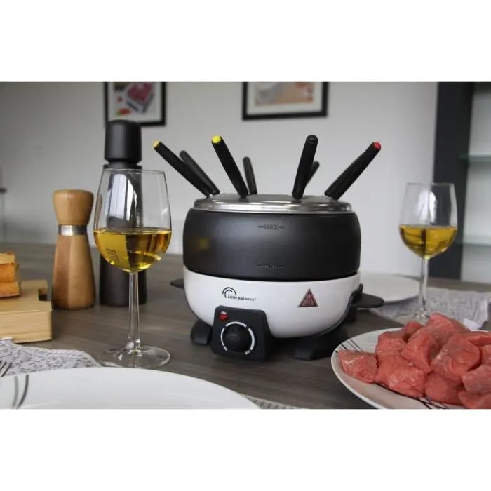 Little Balance Fondue Maker HAPPY - 800W - 2 L - 8 People - White/Black