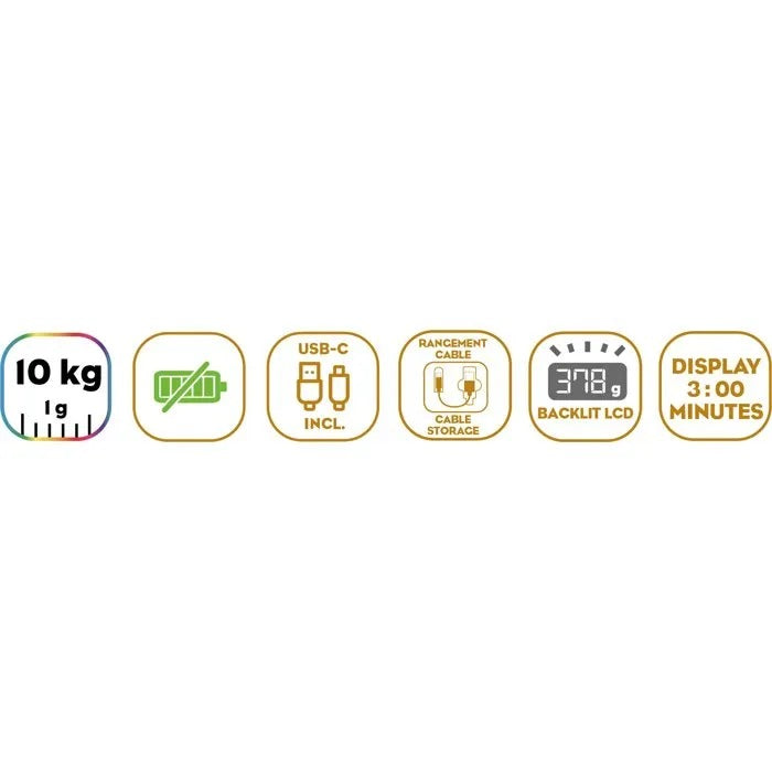 LITTLE BALANCE Electronic Food Scale 19 cm x 25 cm x 4 cm - 480 g
