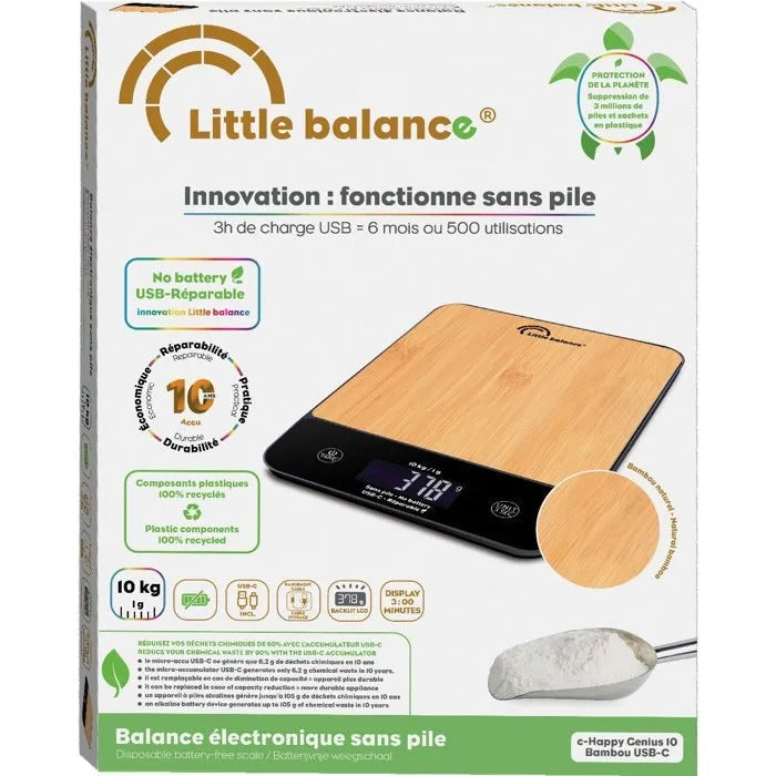 LITTLE BALANCE Electronic Food Scale 19 cm x 25 cm x 4 cm - 480 g