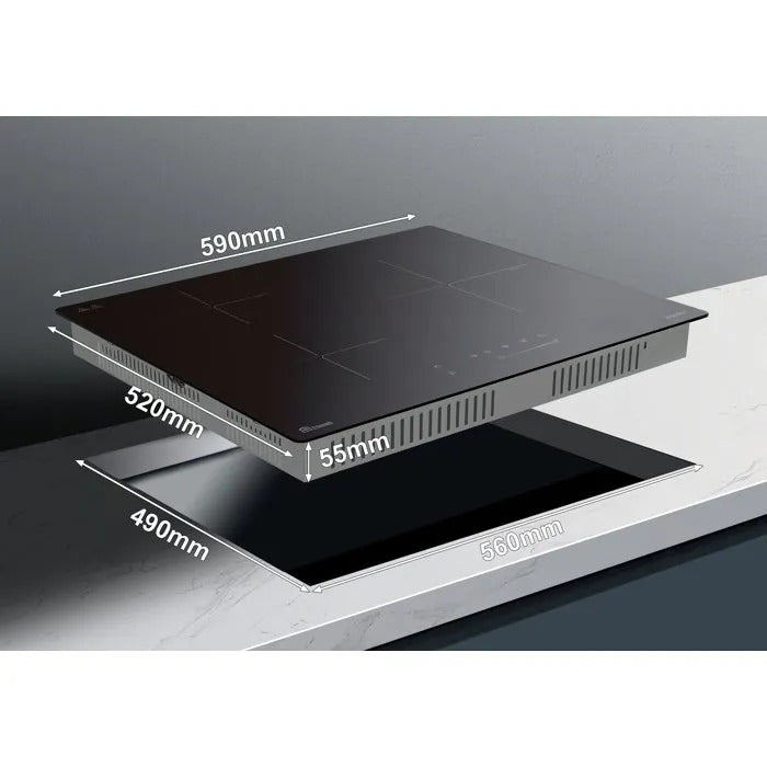 TRIOMPH Induction Hob - Large Cooking Appliance - 65x57x12 cm - 8600 g