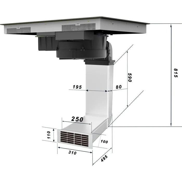 TRIOMPH Induction Hob - Large Cooking Appliance - 87x62x31 cm - 24000 g