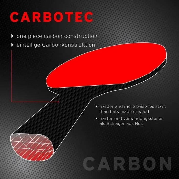 SCHILDKRÖT Table Tennis Racket - 1.9 mm Thickness - CARBOTEC 900