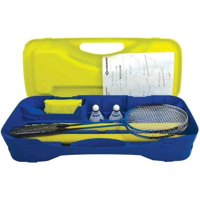 SCHILDKROT Badminton Set 5 Pieces Blue/ Yellow - 68x29x13 cm - 2800 g