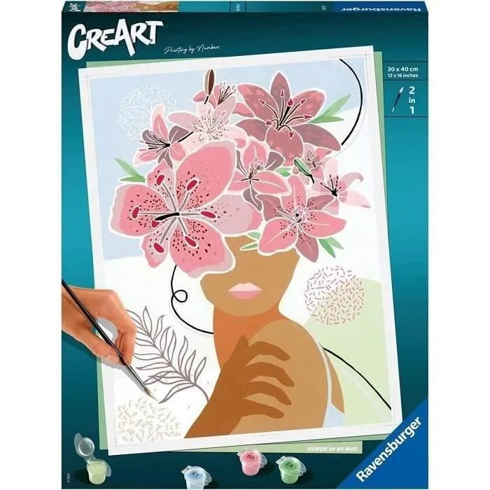 RAVENSBURGER CREART 30x40 cm - Flowers on My Mind - Art Number 00020275
