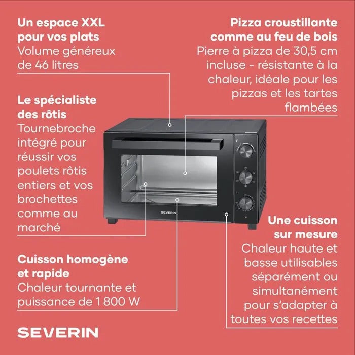 SEVERIN Mini Oven - Roasting Pan - 13620 g