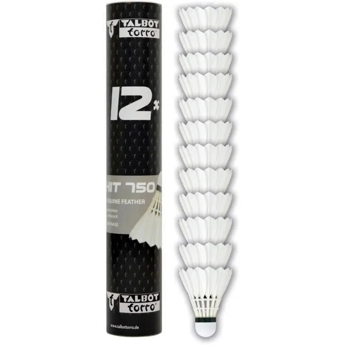SCHILDKROT Badminton Shuttlecocks HIT 750 TRAINING Speed 77 - 7x7x39 cm - 180 g