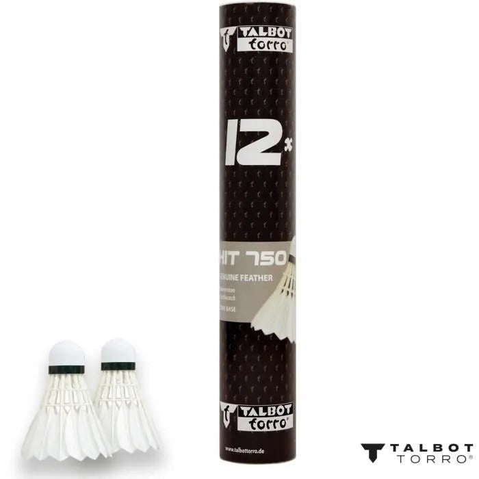SCHILDKROT Badminton Shuttlecocks HIT 750 TRAINING Speed 77 - 7x7x39 cm - 180 g