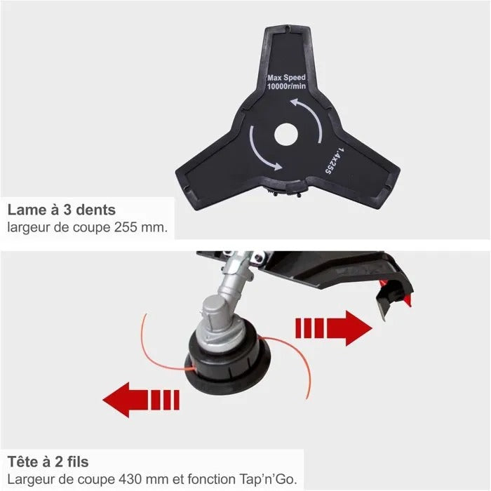 SCHEPPACH Brush Cutter - Battery - Cordless - 108 cm Length - 9300 g