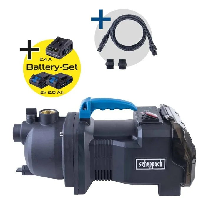 SCHEPPACH Sprinkler Pump - Evacuation Pump - Integrated Sprinkler - 57x27x21 cm - 5980 g