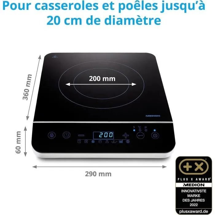 MEDION MD 17595 Tabletop Induction Hob - 1 Burner