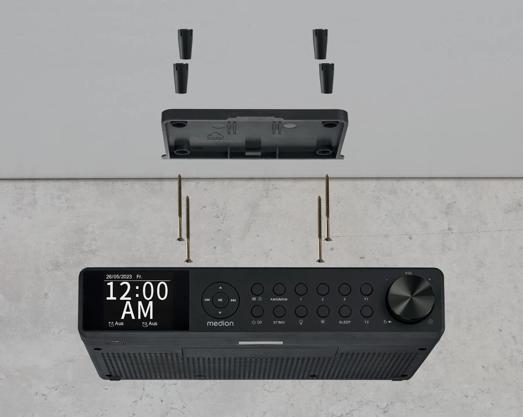 MEDION Music Player Radio CD FM - Slim Design - 32x8x15 cm - 1160 g