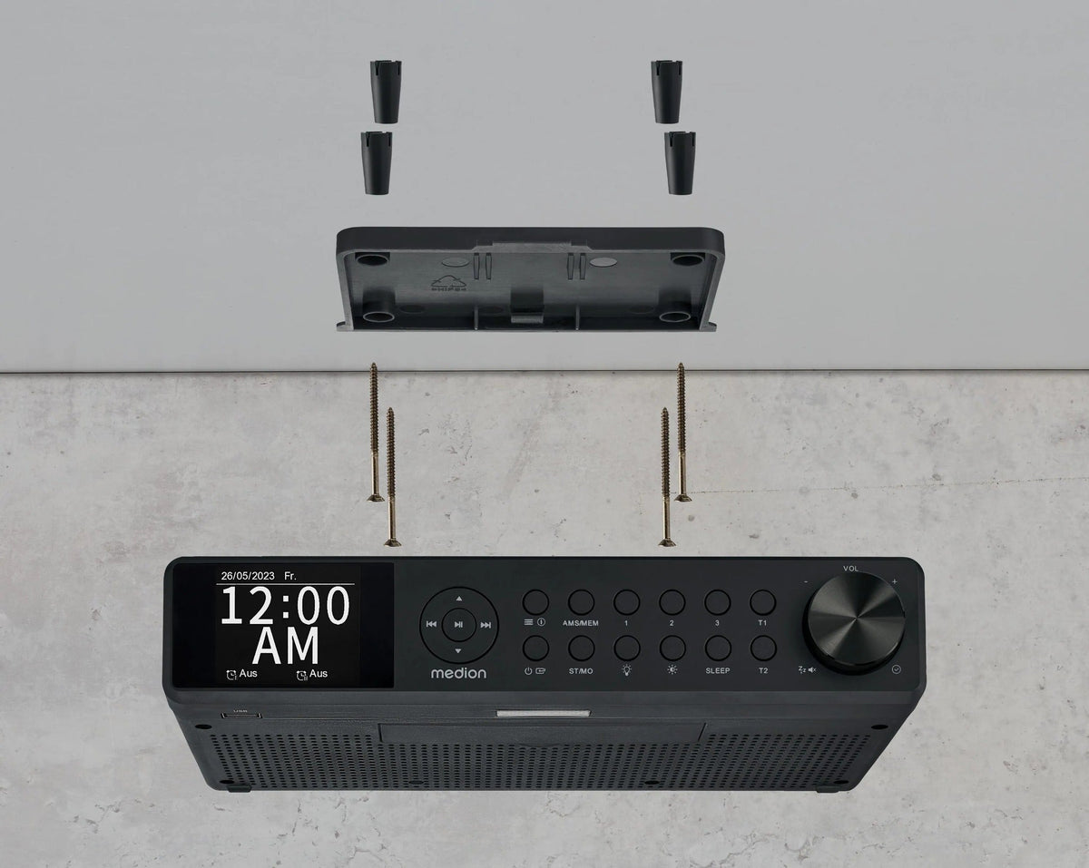 MEDION Music Player Radio CD FM - Slim Design - 32x8x15 cm - 1160 g