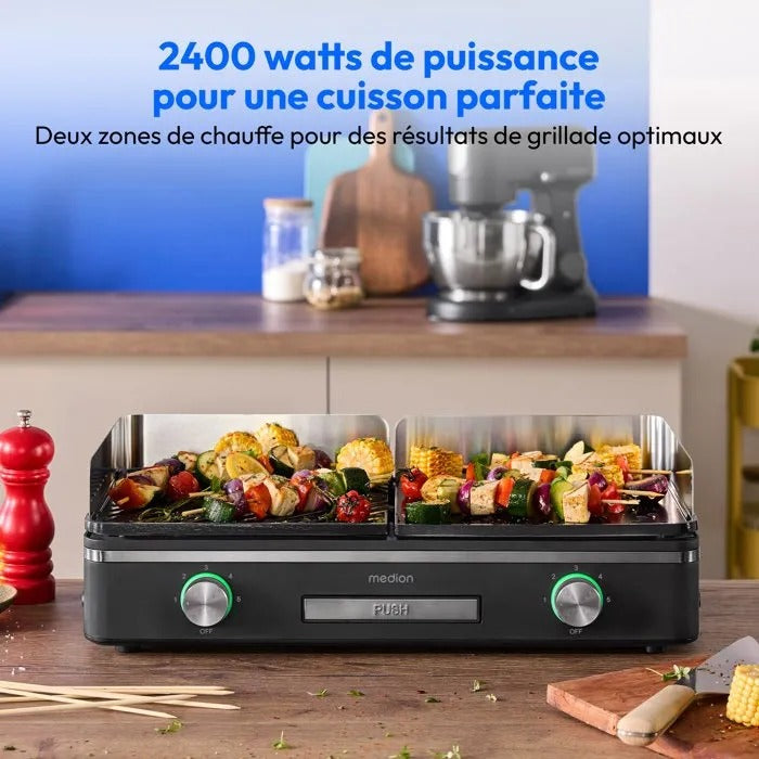 MEDION Electric Plancha - Table Plancha - 35 x 59 x 16 cm - 6480 g