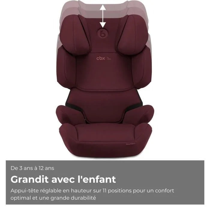 Cybex Solution X i-Fix Booster Car Seat - 3 to 12 Years - 15 to 50 kg - 100 to 150 cm - Red
