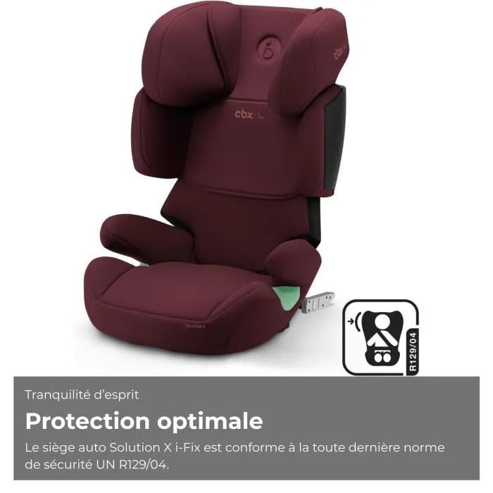 Cybex Solution X i-Fix Booster Car Seat - 3 to 12 Years - 15 to 50 kg - 100 to 150 cm - Red