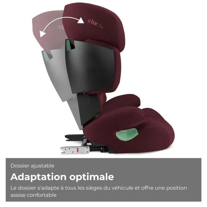 Cybex Solution X i-Fix Booster Car Seat - 3 to 12 Years - 15 to 50 kg - 100 to 150 cm - Red