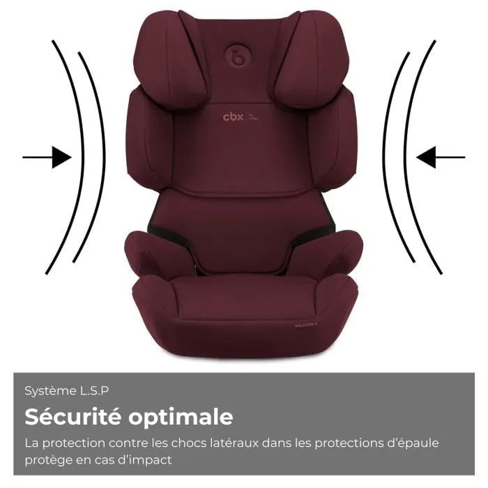 Cybex Solution X i-Fix Booster Car Seat - 3 to 12 Years - 15 to 50 kg - 100 to 150 cm - Red