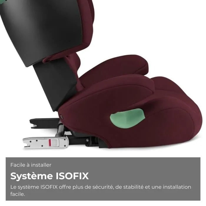 Cybex Solution X i-Fix Booster Car Seat - 3 to 12 Years - 15 to 50 kg - 100 to 150 cm - Red