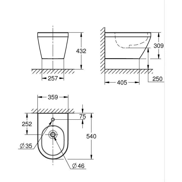 GROHE Bidet 57x40x36 cm - 23920 g