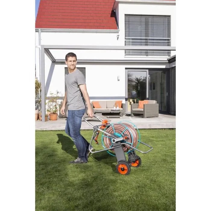 Gardena Metal Hose Reel on Wheels - High Stability - Max 100 m Length - Large Garden - 2674-20 100-High garden-5