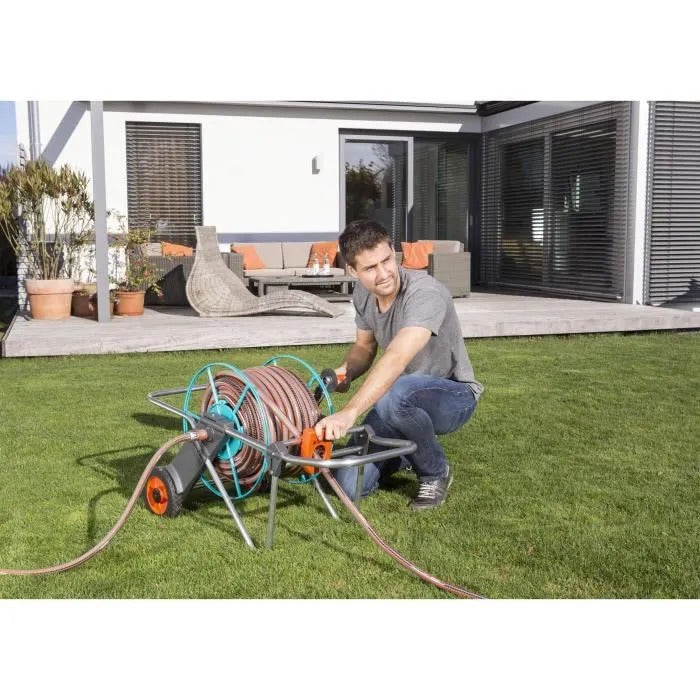 Gardena Metal Hose Reel on Wheels - High Stability - Max 100 m Length - Large Garden - 2674-20 100-High garden-5