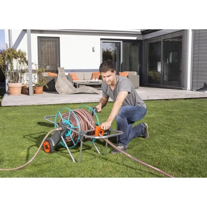 Gardena Metal Hose Reel on Wheels - High Stability - Max 100 m Length - Large Garden - 2674-20 100-High garden-5