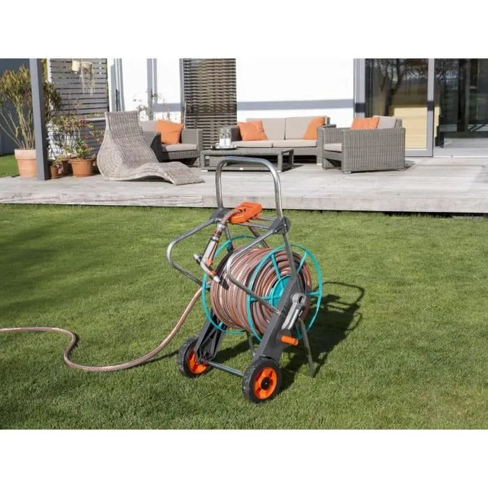 Gardena Metal Hose Reel on Wheels - High Stability - Max 100 m Length - Large Garden - 2674-20 100-High garden-5