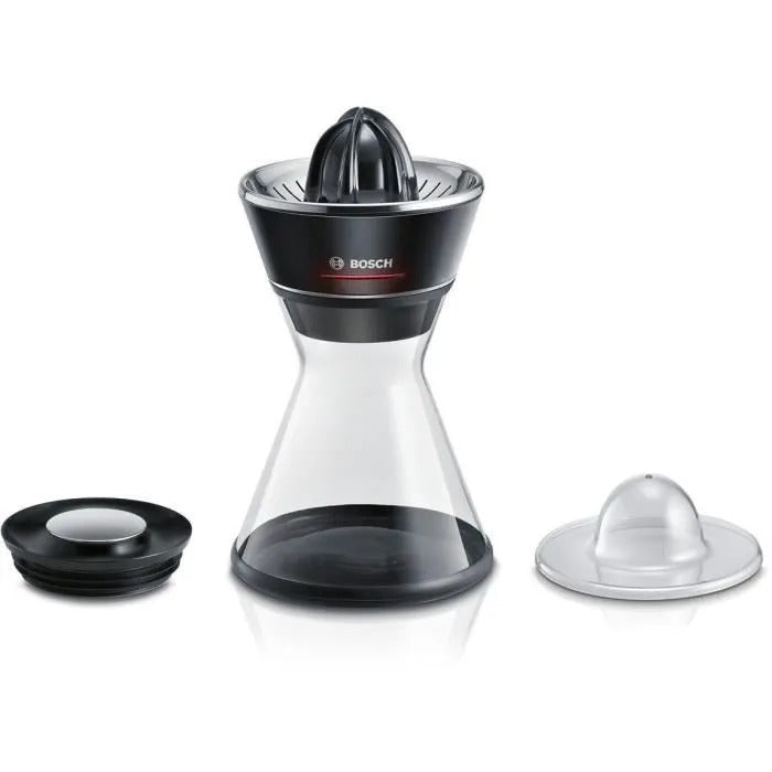 BOSCH Citrus Juicer - MCP72GPB VitaStyle Citro - 40 W - 1 L Glass Container - Black/ Brushed Stainless Steel